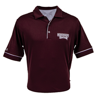 Antigua Miss State Wordmark White Accents Polo
