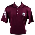 Adidas Cool Max Baseball Logo 3 Stripe Sleeve Polo