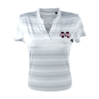 Columbia Women's Vneck Banner M Short Sleeve Chatter Polo