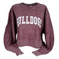 Chicka-DBulldogs Cropped Corded Sweatshirt