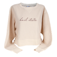 Chicka-D Hail State Script Cropped Corded Sweatshirt