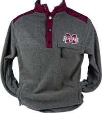 Colosseum Banner M Quarter Button two-toned Pullover