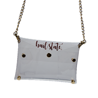 Hail State Clear Gold Accents Crossbody Small 7 x 5 Tote