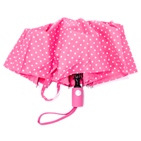 Storm Duds Pink Polka Dot Folding Umbrella