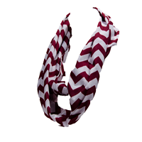 Tti Handbags Chevron Maroon White Scarf