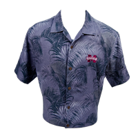 Tommy Bahama Palm Fronds Banner M Short Sleeve Hawaiian Shirt