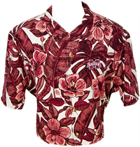 Tommy Bahama Floral Lush Camp Banner M Short Sleeve Button Up