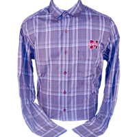 Antigua Banner M Strive Plaid Button Down Dress Shirt