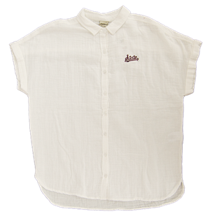 Chika-d State Script Short Sleeve Button-Up