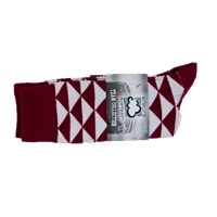 World's Softest Triangles Maroon Triangles Socks