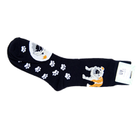 Standing Bulldog, Bulldog Face, And Paw Prints Socks