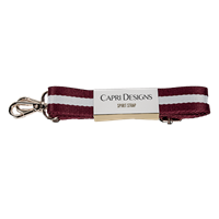 Capri Design Maroon and White Stripe Purse Strap