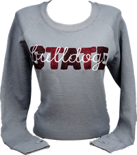 Pressbox Multicolor State & Cursive Bulldogs Sweatshirt