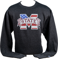 Blue 84 Banner M USA Flag Crew Sweatshirt