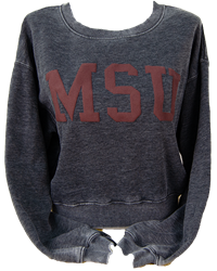 Chicka-D MSU Arch Cropped Crew Sweatshirt