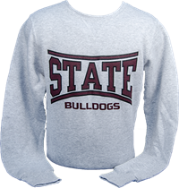 Russell State Curve Bar Bulldogs Crew Sweatshirt