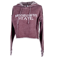Sweatshirt Cutoff Hooded Chicka-d Campus Miss State