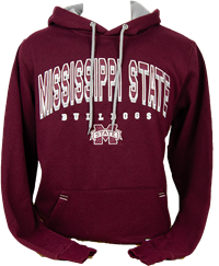 Colosseum Mississippi State Arch Bulldogs Banner M Embroidered Hooded Sweatshirt