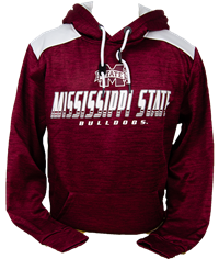Colosseum Kyle Banner M Mississippi State Bulldogs Marbled Hooded Sweatshirt