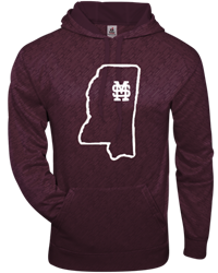 Badger Embossed Performance State of Mississippi Fleece Lined Hoodie