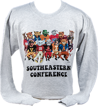 Hanes Southeastern Conference with Mascots Sweatshirt