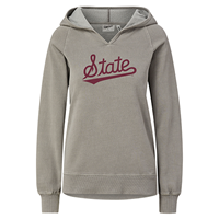 MV Sport State Script V-Neck Hooded Pullover