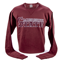 Comfort Wash Baseball Letters Crew Sweatshirt