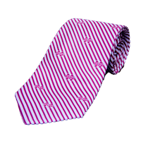 Rivety of Boston Silk Seersucker Diagonal Stripe Thin tie