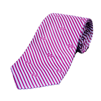 Rivety of Boston Silk Seersucker Diagonal Stripe Thin Tie