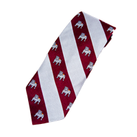 Varsity Colours Bulldogs All Over Diagonal Striped Tie