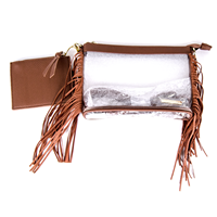 Capri Designs Western Fringe Clear Crossbody