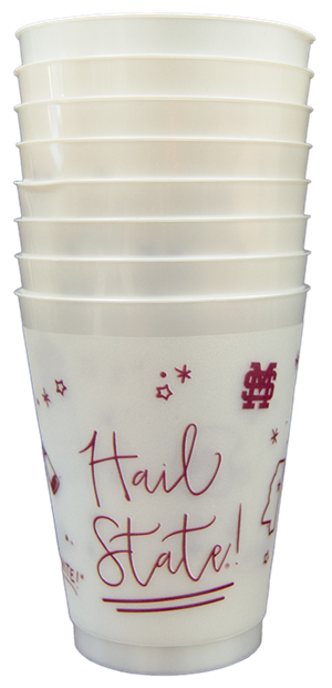 16 oz Valiant Sayings Plastic Cup 8 Pack