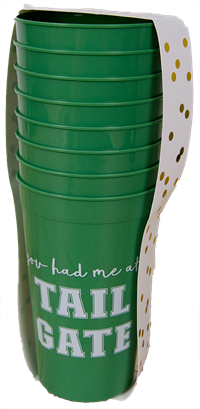 Plastic 8Count 32oz "You Had Me At Tail Gate" Cups