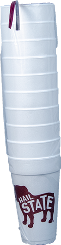 Standing Bulldog Hail State 20oz Styrofoam Cups 10 Pack