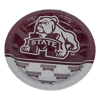Westrick Banner M and Mississippi State 8 Pack Paper Plates