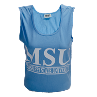 Comfort Colors MSU Bar with White Letters Tank