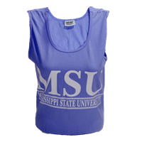 Comfort Colors MSU Tanktop White Letters