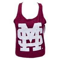 Blue 84 Aria Ms Interlock Distressed Logo Tank