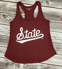 Boxercraft State Script Racerback Tanktop