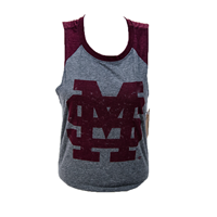 Blue 84 2 Tone Ms Interlock Heather Tank