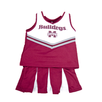 Toddler Pom Pom Bulldogs Banner M 2 Tone Cheer Jersey