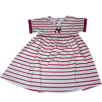 Ishtex Striped Bulldog Toddler Dress