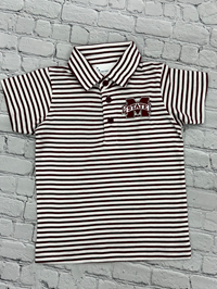 Two Feet Ahead Banner M Striped Polo