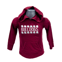 Toddler Paws Ruffle Hooded Long Sleeve Tee