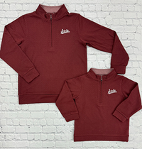 Garb Toddler State Script Honeycomb Layer 1/4 Zip Pullover