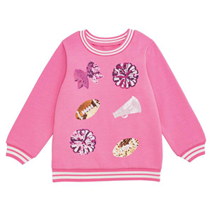 Mudpie Toddler Sequin Megaphone Sweatshirt