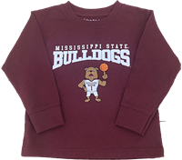 College Kids Toddler Bulldogs with Basketball Bully Long Sleeve Tee