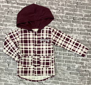 Colosseum Toddler Banner M Plaid Hooded Long Sleeve Shirt
