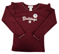 Third Street Bulldogs Cursive with Bulldog Icon Long Sleeve Shirt