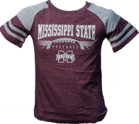Colosseum Mississippi State Football with Bulldogs #01 on Back Tee